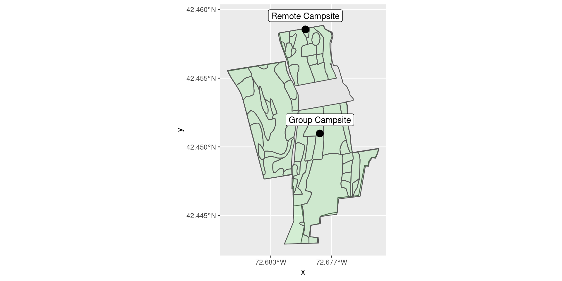 The MacLeish property has two campsites and many different types of forest.